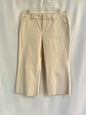 Womym Cropped Revival Capri pants Made in NY, USA Tan Size 8